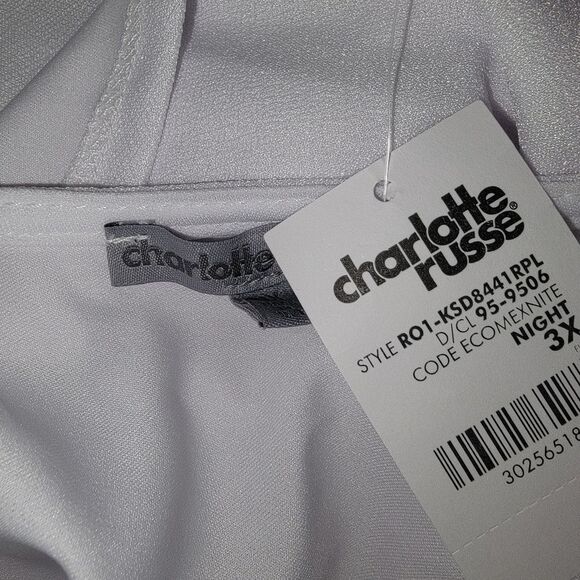 Charlotte Russe Plus size white tiered mini dress 3X - Picture 5 of 6